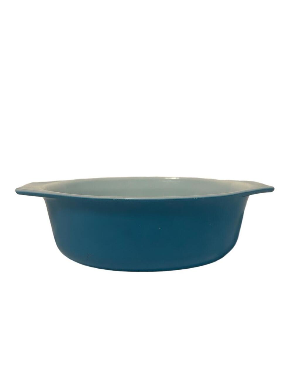 Vintage Pyrex 043 Blue Oval Casserole Dish 1.5 Qt Ovenware Made USA